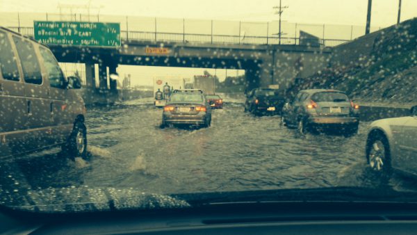 flooded freeway